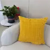 Funda de almohada de pana estilo nórdico Amazon transfronteriza, color liso, cojín cuadrado decorativo para sofá del hogar