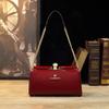 Bolso de Piel Genuina 2026 Nuevo de Moda Primavera/Verano Bolso de Hombro con Cadena para Mujeres de Mediana Edad, Bolso Cruzado Versátil de Moda para Debajo del Brazo