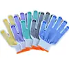 Guantes de algodón grueso personalizados antideslizantes, guantes de hilo de algodón antideslizantes, guantes protectores para manipulación en obras de construcción, se pueden imprimir con texto