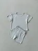 Traje de Casa para Bebé de Fibra de Bambú Más Vendido en Europa y América Traje de Niños de Comercio Exterior Primavera y Verano Conjunto de Dos Piezas de Pantalones Cortos de Manga Corta para Niños Pequeños y Medianos