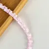 Borda rosa flor de cerejeira renda franzida fita de poliéster para bainha de roupa acessórios DIY acabamento elástico longo dobrado