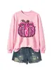 Moletom Casual Moda Confortável Plus Size Feminino Laço Rosa Abóbora Comércio Exterior Amazon Atacado Transfronteiriço