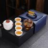 Caja de almacenamiento para juego de té de viaje al aire libre, bolso, tetera, taza, coche, juego de té de Kung Fu, caja de regalo, regalo de empresa