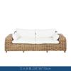Mueble de Jardín Exterior Patio Ratán Sofá Terraza Villa Impermeable Protección Solar Combinación de Muebles Hotel B&B Silla Sofá de Ratán