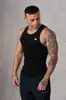 Youngla Novo Top Canelado de Seda Gelada Tricotado Colete Fitness Esportivo Masculino Top para Treinamento de Corrida Basquete