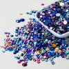 Rhinestones de Fondo Plano para Uñas, Rhinestones de Colores, Accesorios para Uñas, Rhinestones Brillantes de Colores Mixtos, Rhinestones para Uñas, Maquillaje de Escenario, Accesorios Faciales