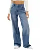 Amazon Europa e América Explosões Denim Calças Femininas Comércio Exterior Transfronteiriço Calças de perna larga Jeans de perna reta Ma Ji Cat Must Novo