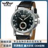 Fornecimento de Comércio Exterior Vencedor Relógio Mecânico Automático Feminino Popular Moda Casual Calendário Vazado