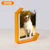 Porta-Retrato Acrílico Atacado Transparente de Dupla Face em Forma de L Estilo Mesa Moldura de Cristal para Desktop Moldura DIY para Exibição de Fotos