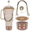 Accesorios Decorativos Stanley Correa de Mano de Cuerda Trenzada Estuche para Labial Llavero Duende Briqueta Funda de Silicona Antideslizante para Taza