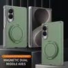 Adequado para Capa de Celular Samsung Zfold8, Suporte Rotativo Dobrável, Suporte Magnético para Carro, Capa Protetora Iphoneduo