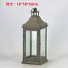 Ornamento Suporte de Vela Romântico Vintage de Ferro Forjado Estilo Europeu, Lanterna de Chão à Prova de Vento, Suporte de Vela, Adereços de Casamento, Lanterna Guia de Caminho