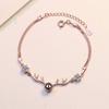 Todo el camino tu pulsera de asta proyección 100 idioma te amo micro tallado diamante femenino