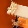 Nuevo Joyería Hueca de Lujo Ligero Mariposa Pulsera de Mariposa de Metal Anillo Lujo Ligero Hueco Diseño Creativo Transfronterizo