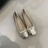 Sapatilha de Ballet de Salto Baixo Feminina 2026 Nova Primavera/Verão Laço Bico Fino Versátil Suave Sapatos Mary Jane Franceses