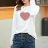 Camiseta de Manga Larga de Algodón Puro para Mujer, Tendencia de Nicho, Nueva Popular 2025, Otoño Temprano, Holgada, Talla Grande, Camiseta Básica Superior