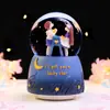 Nova Princesa dirigindo para o castelo de princesa dos sonhos caixa de música de desenho animado bola de cristal bola de água criativa enfeites de decoração de mesa