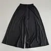 Pantalones Culotte Suaves Directos a la Mente de Peso Alto Modal con Cordón Color Sólido Sueltos de Talla Grande Casuales para Mujer
