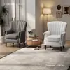 Sofá individual de dormitorio estilo americano, sala de estar sencilla, pequeño apartamento moderno de tigre, sofá de tela para balcón nórdico