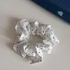 Nuevo Scrunchie Plegado de Lunares a Cuadros Moda Retro para Moño Lazo para el Cabello de Alta Elasticidad Accesorio para el Cabello