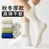 Calcetines de media pantorrilla para hombre Otoño/Invierno Algodón Puro Transpirables Resistentes al Olor Color Sólido Calcetines Largos para Hombre Industria de Calcetines de Zhuji Venta al por Mayor Personalización