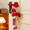 2026 Nuevo Colgante de Manija de Puerta de Cuero Decoración Antiestática para Casa Nueva Colgante para Puerta de Entrada Suministros de Decoración para el Hogar
