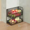 Prateleira de Armazenamento de Cozinha Multicamadas de Chão para Frutas e Legumes Carrinho Móvel Doméstico Prateleira de Armazenamento de Brinquedos para Banheiro Sala de Estar