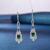 Outina zircon luxo retro geométrico de alta qualidade brincos de ouro de embalagem independente feminina incrustado brincos de pedra preciosa
