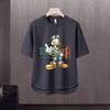 Nueva camiseta de manga corta para hombre, estilo coreano de verano, moderna, sencilla, de media manga, estilo Hong Kong, holgada, informal, de marca.