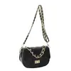 Bolso Pequeño de Alta Gama para Mujer 2023 Nuevo Bolso de Hombro para Mujer a la Moda Estilo Occidental Textura Romboidal Cadena Bolso Cruzado