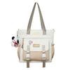 Bolsa Transversal Colorida Contrastante Feminina Estilo Ins Grande Capacidade Bolsa Fofa para Sala de Aula de Ensino Fundamental Grande Capacidade Estilo Japonês Bolsa de Ombro para Reposição de Aula