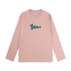 Camiseta de Manga Larga Estampada para Mujer 2025 Nuevo Otoño e Invierno Marca de Tendencia Retro Americana Cuello Redondo Holgada Casual Top Camiseta Básica