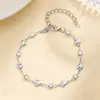 Pulseira de Zircônia em Forma de Coração Doce e Fresca para Meninas, Design Minimalista de Nicho, Joia de Coração Vazado para Estudantes, Presente Versátil