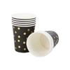 Amazon Cross Border Bronceado Lunares Negro Plato Desechable Vaso Servilleta de Papel Set Suministros para Fiesta de Cumpleaños