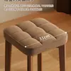 Taburete de madera maciza, taburete de tocador, taburete de nogal para tocador, silla para manicura de dormitorio de niñas, taburete cuadrado acolchado suave, banco de repuesto
