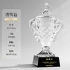 Troféu de Cristal K9 Campeão Criativo Personalizado com Gravação para Premiações de Funcionários Excelentes, Competições Empresariais, Eventos Esportivos e Jogos de Bola