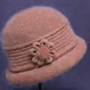 Nuevo Sombrero de Lana Tejido de Invierno Cálido para Mujeres Mayores con Anillo de Esponja y Forro de Terciopelo Grueso para Personas de Mediana Edad y Mayores