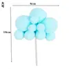Nueva Decoración Creativa para Pastel de Nube Blanca Nube Multicolor Globo Aerostático Tarjeta para Pastel Decoración de Fiesta