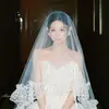 Véu de Noiva Estilo Francês com Acabamento em Renda, Vestido de Noiva Principal Estilo Ultra-Fada, Acessório de Casamento Vintage de Alta Gama