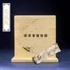 Portaincienso de Madera Salvia Blanca Adornos de Purificación de Cristal Portaincienso Caja de Madera de Bambú Sándalo Recortado Soporte para Incienso Incienso Doble Agujero