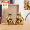 Un Par de Adornos de Latón Qilin Riqueza Ocho Trigramas Decoraciones Tienda Oficina Casa Pueblo Casa de Pueblo Atrayendo Riqueza Sala de Estar Regalo