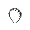 Diadema de Cabello Prensado de Cristal 2025 Nueva para Mujer con Peine Antideslizante Superior de Calavera Paquete de Cabello con Pedrería Diadema Diadema de Gama Alta