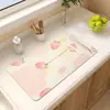 Mesa de Chá Personalizável Balcão de Bar Tapete Absorvente Terra de Diatomáceas Cozinha Tapete Drenante Louças Tigela Secagem Tapete de Controle de Água