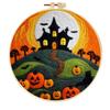 Ins Venta Caliente Halloween Fantasma Calabaza Decoración de Fieltro Colgante para Niños Dibujos Animados Poke Fieltro de Lana Agujado Bordado a Mano Poke