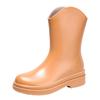 Nuevas botas de lluvia de otoño e invierno de red para mujer de media caña antideslizantes impermeables botas de lluvia zapatos de agua zapatos de goma resistentes al desgaste para hacer ejercicio combinan con todo