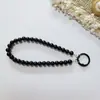 Llavero de perla sintética, cadena de cuentas de colores, cadena para teléfono, colgante para bolso, accesorios para joyería DIY, venta al por mayor