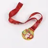 Medallas de Aleación de Zinc Personalizadas para Competiciones Deportivas, Medallas de Oro, Plata y Bronce, Medallas Conmemorativas de Maratón Hechas a Medida