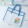 Bolsa de arquivo sanfonada portátil com 13 compartimentos Bolsa para documentos A4 Bolsa transparente para classificar papéis de teste à prova d'água de PVC arquivo transparente atacado