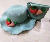 Bolsa Fresca Pequena Proteção Solar Chapéu de Sol Chapéu de Praia de Verão para Crianças Chapéu de Palha Ondulado Chapéu de Sol Dia das Crianças Presente de Aniversário