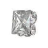 Accesorios para Uñas: Producto Terminado Apilado con Circonita Blanca Cuadrada Acabado Diamante, Bola de Diamante Hecha a Mano, Decoración Brillante Huevo de Paloma de Ángulo Recto Completamente Diamantada